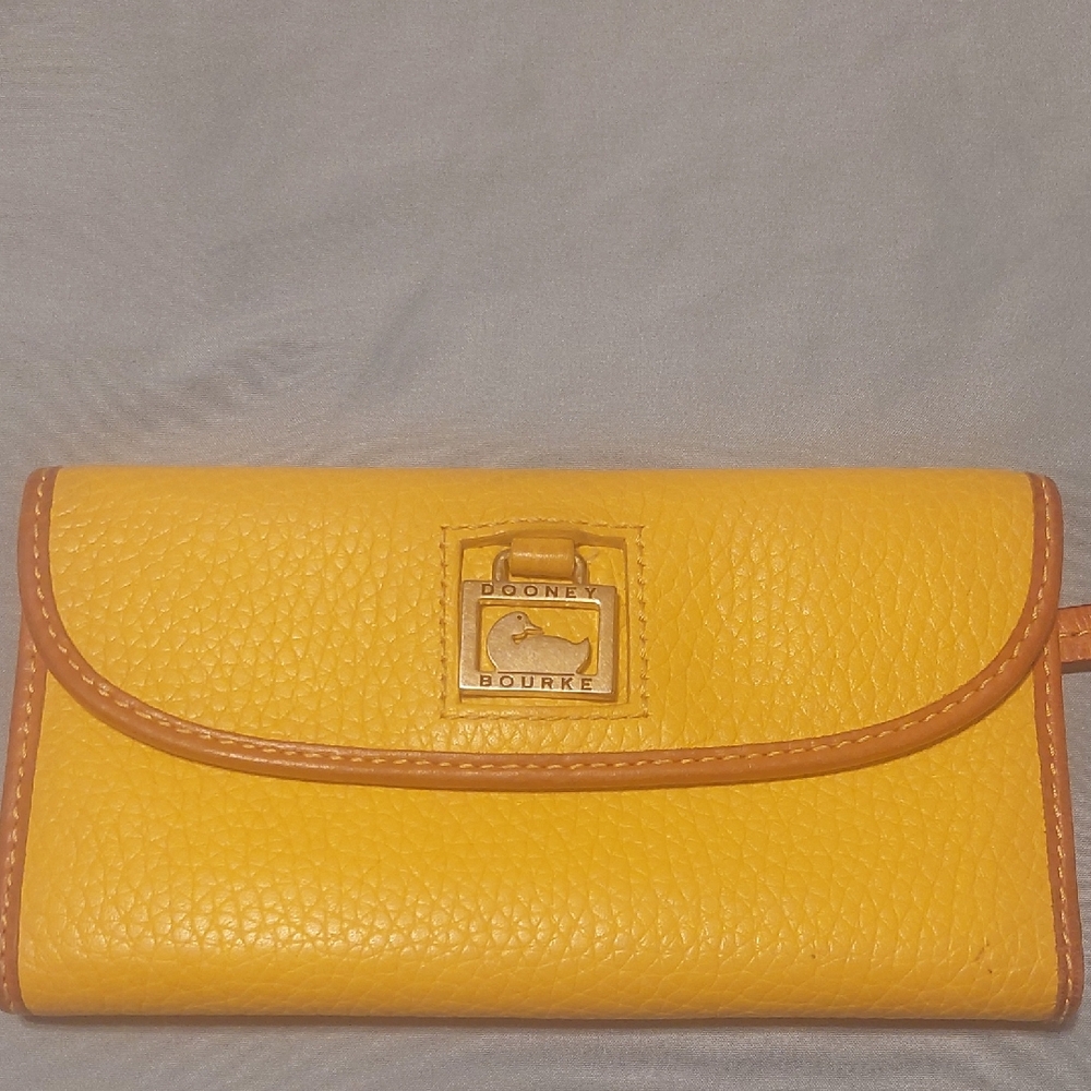 Dooney & Bourke Mustard Yellow Leather Wallet